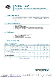 BUK9Y11-80E datasheet pdf Nexperia