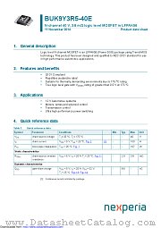 BUK9Y3R5-40E datasheet pdf Nexperia