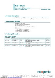 CBT3125D datasheet pdf Nexperia
