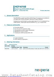 HEF4070BT datasheet pdf Nexperia