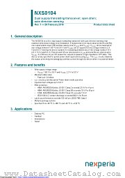 NXS0104GU12 datasheet pdf Nexperia
