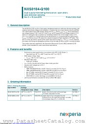 NXS0104BQ-Q100 datasheet pdf Nexperia