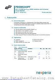 PBSM5240PF datasheet pdf Nexperia