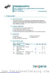 PBSM5240PFH datasheet pdf Nexperia