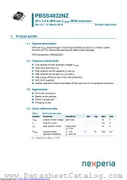 PBSS4032NZ datasheet pdf Nexperia