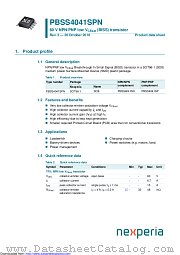 PBSS4041SPN datasheet pdf Nexperia