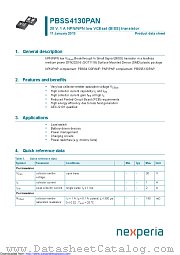 PBSS4130PAN datasheet pdf Nexperia