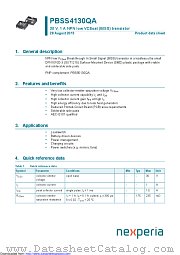 PBSS4130QA datasheet pdf Nexperia