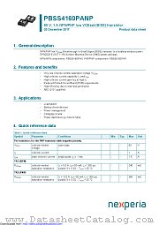 PBSS4160PANP datasheet pdf Nexperia