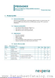 PBSS4240X datasheet pdf Nexperia