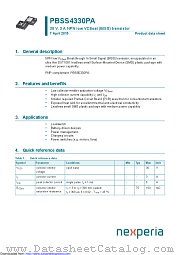 PBSS4330PA datasheet pdf Nexperia