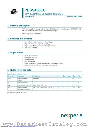 PBSS4360X datasheet pdf Nexperia
