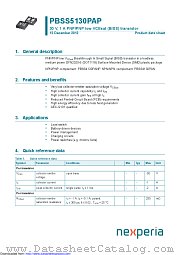 PBSS5130PAP datasheet pdf Nexperia