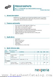 PBSS5160PAPS datasheet pdf Nexperia