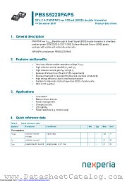 PBSS5220PAPS datasheet pdf Nexperia