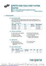 PDTC114YQA datasheet pdf Nexperia
