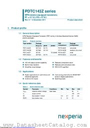 PDTC143ZE datasheet pdf Nexperia