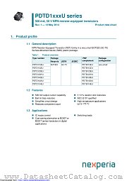 PDTD113ZU datasheet pdf Nexperia