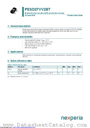 PESD27VV2BT datasheet pdf Nexperia