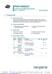 PHK31NQ03LT datasheet pdf Nexperia