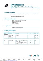 PMBT2222AYS datasheet pdf Nexperia