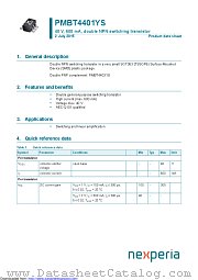 PMBT4401YS datasheet pdf Nexperia