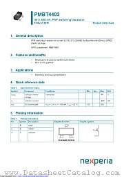 PMBT4403 datasheet pdf Nexperia