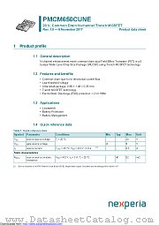 PMCM650CUNE datasheet pdf Nexperia