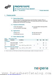 PMDPB70XPE datasheet pdf Nexperia