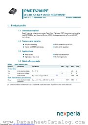 PMDT670UPE datasheet pdf Nexperia