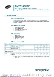 PMZB350UPE datasheet pdf Nexperia