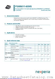 PSMN011-60MS datasheet pdf Nexperia