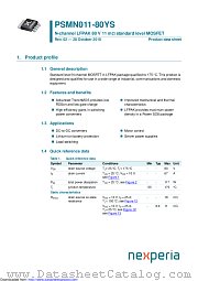 PSMN011-80YS datasheet pdf Nexperia