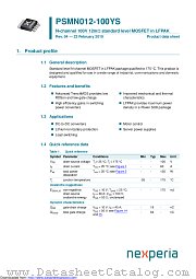 PSMN012-100YS datasheet pdf Nexperia