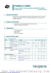 PSMN013-100BS datasheet pdf Nexperia