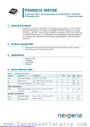 PSMN013-100YSE datasheet pdf Nexperia