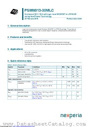 PSMN013-30MLC datasheet pdf Nexperia