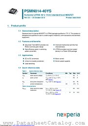 PSMN014-40YS datasheet pdf Nexperia