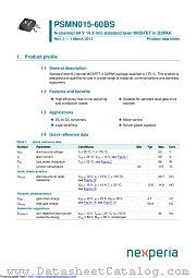 PSMN015-60BS datasheet pdf Nexperia