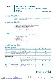 PSMN018-100ESF datasheet pdf Nexperia