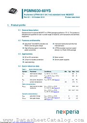 PSMN030-60YS datasheet pdf Nexperia