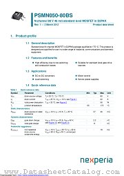 PSMN050-80BS datasheet pdf Nexperia