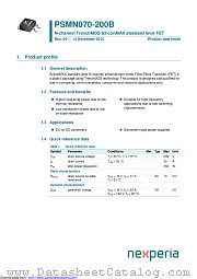 PSMN070-200B datasheet pdf Nexperia