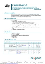 PSMN1R0-40YLD datasheet pdf Nexperia