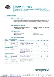 PSMN1R1-40BS datasheet pdf Nexperia