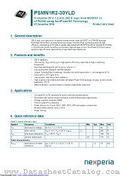 PSMN1R2-30YLD datasheet pdf Nexperia