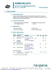 PSMN1R5-25YL datasheet pdf Nexperia