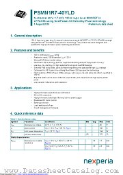 PSMN1R7-40YLD datasheet pdf Nexperia