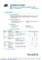 PSMN1R7-60BS datasheet pdf Nexperia