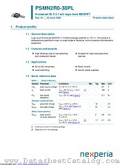 PSMN2R0-30PL datasheet pdf Nexperia